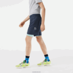 Lacoste מכנסי ספורט דו גוונים עם תחתונים מובנים DZ4D0D480 כחול בהיר ירוק b00 גברים - Image 2