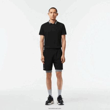 Lacoste מכנסי ספורט דו גוונים עם תחתונים מובנים DZ4D0D481 שחור אפור chine x0i גברים