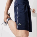Lacoste מכנסי ספורט קלים במהדורה פתוחה צרפתית DZ4D0D1546 לבן כחול כהה r20 גברים - Image 2