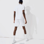 Lacoste מכנסי ספורט קלים במהדורה פתוחה צרפתית DZ4D0D1547 לבן כחול כהה aj0 גברים - Image 3