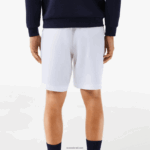 Lacoste מכנסי ספורט קלים במיוחד DZ4D0D1409 כחול כהה לבן 522 גברים - Image 3