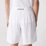 Lacoste מכנסי ספורט קלים במיוחד DZ4D0D1409 כחול כהה לבן 522 גברים - Image 4