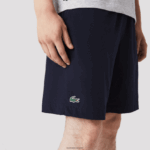 Lacoste מכנסי ספורט קלים במיוחד DZ4D0D1411 כחול כהה לבן 525 גברים - Image 4