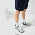 Lacoste מכנסי ספורט קלים במיוחד DZ4D0D1411 כחול כהה לבן 525 גברים - Image 9