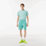 Lacoste מכנסי ספורט קצרים DZ4D0D11 ירוק בהיר צהוב h0u גברים