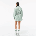 Lacoste מכנסי פופלין מכותנה עם פסים DZ4D0D2455 ירוק חאקי לבן vi4 נשים - Image 3