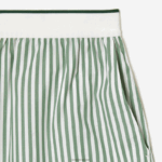 Lacoste מכנסי פופלין מכותנה עם פסים DZ4D0D2455 ירוק חאקי לבן vi4 נשים - Image 5