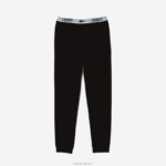 Lacoste מכנסי פיג'מה ממותגים בהדפס תנין DZ4D0D1523 שחור 031 גברים - Image 5