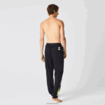 Lacoste מכנסי פיג'מה צמר לוגו אוברסייז DZ4D0D1566 אפור כהה לבן צהוב p44 גברים - Image 3