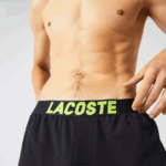 Lacoste מכנסי פיג'מה צמר לוגו אוברסייז DZ4D0D1566 אפור כהה לבן צהוב p44 גברים - Image 4