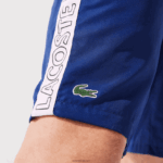 Lacoste מכנסי צד ממותגי ספורט DZ4D0D1505 כחול לבן emj גברים - Image 2