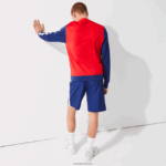 Lacoste מכנסי צד ממותגי ספורט DZ4D0D1505 כחול לבן emj גברים - Image 3
