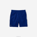 Lacoste מכנסי צד ממותגי ספורט DZ4D0D1505 כחול לבן emj גברים - Image 4