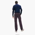 Lacoste מכנסי צ'ינו מתיחה מכותנה DZ4D0D1656 כחול כהה 166 גברים - Image 3