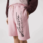 Lacoste מכנסי צמר כותנה בהדפס חתימה DZ4D0D1436 ורוד hcq גברים - Image 2