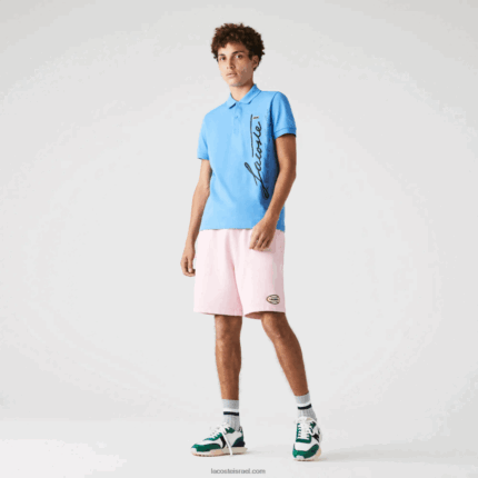 Lacoste מכנסי צמר כותנה חיים עם כתמים DZ4D0D1611 ורוד hcq גברים