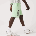 Lacoste מכנסי צמר כותנה עם הדפס מורשת חיים DZ4D0D1585 הי ירוק גברים - Image 2