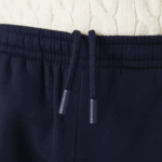 Lacoste מכנסי צמר מוברש בצבע בלוק DZ4D0D1516 כחול כהה צהוב 144 גברים - Image 8