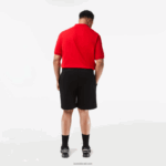 Lacoste מכנסי צמר מוברש מכותנה אורגנית - במידות גדולות - גדולים DZ4D0D463 שחור 031 גברים - Image 3