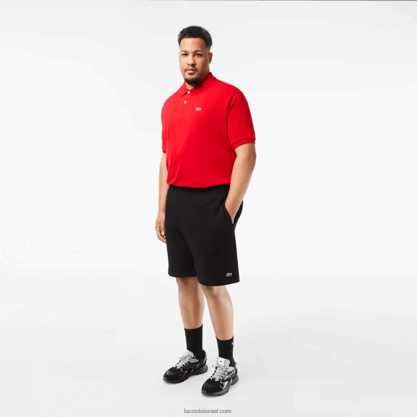 lacoste_d79ed79bd7a0d7a1d799_d7a6d79ed7a8_d79ed795d791d7a8d7a9_d79ed79bd795d7aad7a0d794_d790d795d7a8d792d7a0d799d7aa_d791d79.png Lacoste מכנסי צמר מוברש מכותנה אורגנית - במידות גדולות - גדולים DZ4D0D463 שחור 031 גברים - Image 1