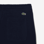 Lacoste מכנסי צמר מכותנה אורגנית לא מוברשת DZ4D0D487 כחול כהה 166 גברים - Image 6