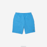 Lacoste מכנסי צמר מכותנה אורגנית מוברש DZ4D0D1370 כחול 4xa גברים - Image 4