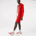 Lacoste מכנסי צמר מכותנה אורגנית מוברש DZ4D0D1373 אדום 240 גברים