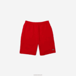 Lacoste מכנסי צמר מכותנה אורגנית מוברש DZ4D0D1373 אדום 240 גברים - Image 4