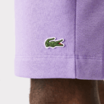 Lacoste מכנסי צמר מכותנה אורגנית מוברש DZ4D0D1425 gfu סגול גברים - Image 4