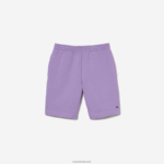 Lacoste מכנסי צמר מכותנה אורגנית מוברש DZ4D0D1425 gfu סגול גברים - Image 5