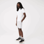Lacoste מכנסי צמר מכותנה אורגנית מוברש DZ4D0D1432 chine אפור cca גברים