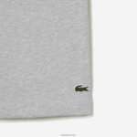 Lacoste מכנסי צמר מכותנה אורגנית מוברש DZ4D0D1432 chine אפור cca גברים - Image 5