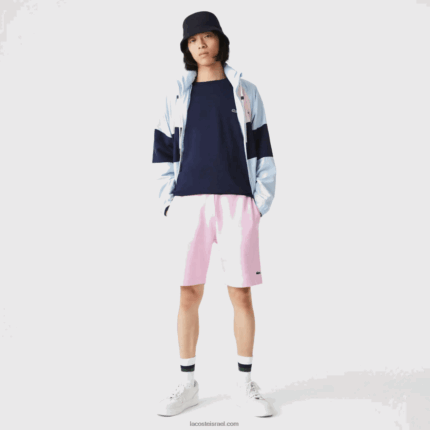 Lacoste מכנסי צמר מכותנה אורגנית מוברש DZ4D0D1576 ורוד z4h גברים