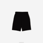 Lacoste מכנסי צמר מכותנה אורגנית מוברש DZ4D0D3099 שחור 031 ילדים - Image 3