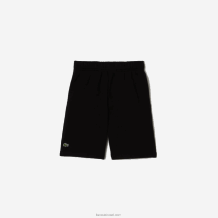 Lacoste מכנסי צמר מכותנה אורגנית מוברש DZ4D0D3099 שחור 031 ילדים
