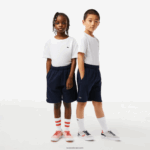 Lacoste מכנסי צמר מכותנה אורגנית מוברש DZ4D0D3100 כחול כהה 166 ילדים