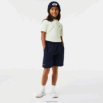 Lacoste מכנסי צמר מכותנה אורגנית מוברש DZ4D0D3100 כחול כהה 166 ילדים - Image 4