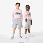 Lacoste מכנסי צמר מכותנה אורגנית מוברש DZ4D0D3101 chine אפור cca ילדים