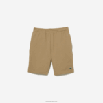 Lacoste מכנסי צמר מכותנה אורגנית מוברש DZ4D0D414 בז' cb8 גברים - Image 4