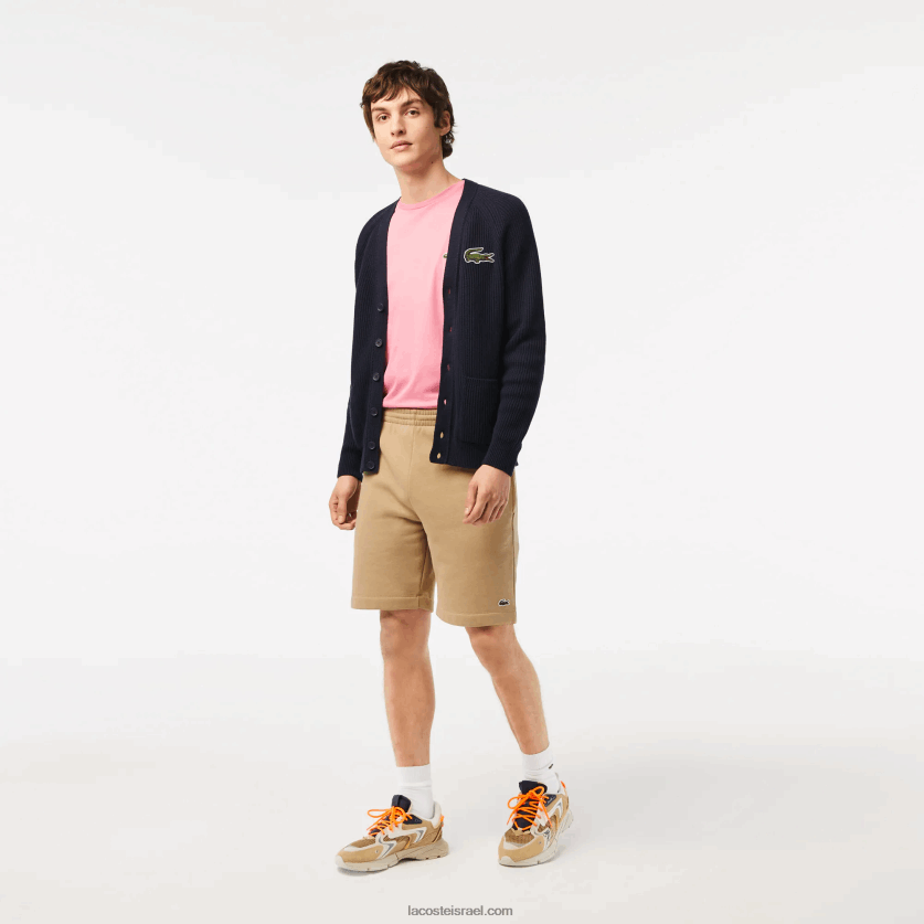 lacoste_d79ed79bd7a0d7a1d799_d7a6d79ed7a8_d79ed79bd795d7aad7a0d794_d790d795d7a8d792d7a0d799d7aa_d79ed795d791d7a8d7a9_dz4d0d414_.png Lacoste מכנסי צמר מכותנה אורגנית מוברש DZ4D0D414 בז' cb8 גברים - Image 1