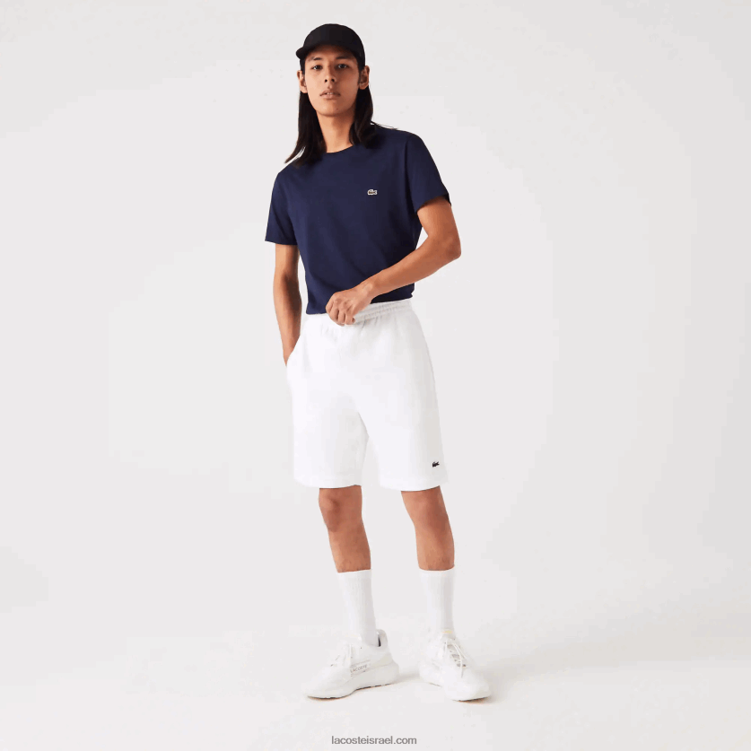 lacoste_d79ed79bd7a0d7a1d799_d7a6d79ed7a8_d79ed79bd795d7aad7a0d794_d790d795d7a8d792d7a0d799d7aa_d79ed795d791d7a8d7a9_dz4d0d415_.png Lacoste מכנסי צמר מכותנה אורגנית מוברש DZ4D0D415 לבן 001 גברים - Image 1