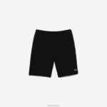 Lacoste מכנסי צמר מכותנה אורגנית מוברש DZ4D0D416 שחור 031 גברים - Image 5