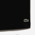 Lacoste מכנסי צמר מכותנה אורגנית מוברש DZ4D0D416 שחור 031 גברים - Image 8