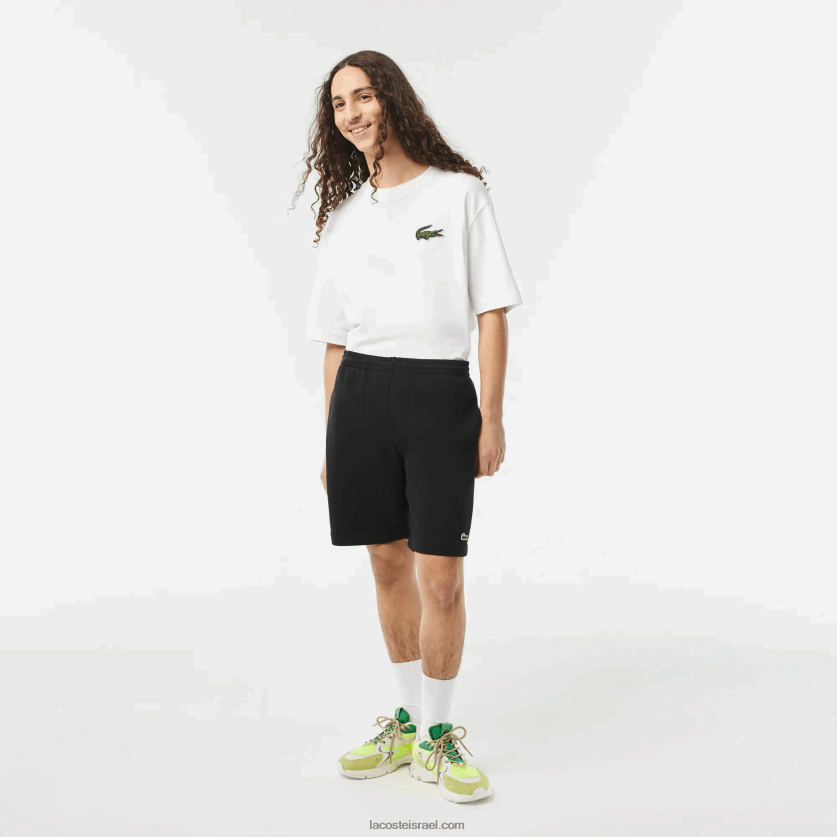 lacoste_d79ed79bd7a0d7a1d799_d7a6d79ed7a8_d79ed79bd795d7aad7a0d794_d790d795d7a8d792d7a0d799d7aa_d79ed795d791d7a8d7a9_dz4d0d416_.png Lacoste מכנסי צמר מכותנה אורגנית מוברש DZ4D0D416 שחור 031 גברים - Image 1
