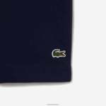 Lacoste מכנסי צמר מכותנה אורגנית מוברש DZ4D0D417 כחול כהה 166 גברים - Image 6