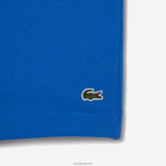 Lacoste מכנסי צמר מכותנה אורגנית מוברש DZ4D0D449 כחול kxb גברים - Image 4