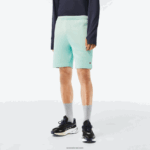 Lacoste מכנסי צמר מכותנה אורגנית מוברש DZ4D0D475 מנטה lgf גברים - Image 2