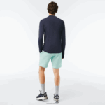 Lacoste מכנסי צמר מכותנה אורגנית מוברש DZ4D0D475 מנטה lgf גברים - Image 3