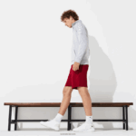 Lacoste מכנסי צמר ספורט טניס DZ4D0D1604 בורדו 476 גברים - Image 2
