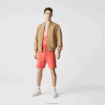 Lacoste מכנסי צמר קצרים בהדפס קרוקודיל DZ4D0D1608 אדום 67 גרם גברים